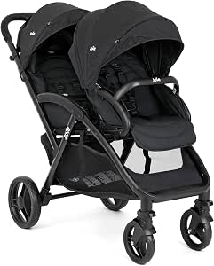 Joie - Evalite™ Duo - Lightweight Double Stroller - Flat Reclining Rear Seat - Compatible with Car Seats & Carrycot - 4 Wheel Suspension - 5-Point SoftTouch Harness - From birth - Image 1