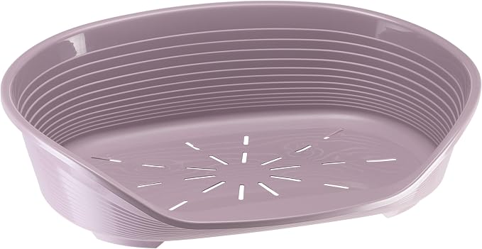 Ferplast Niche pour Chien de grande taille, 100% plastique recyclé, lit pour chien lavable, respirant et antidérapant Siesta Deluxe, 84 x 55 xh 28,5 CM, Wisteria - Image 1