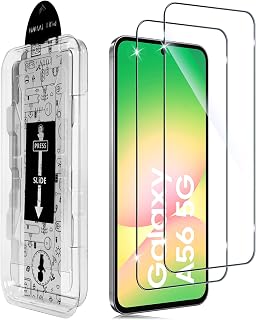Verre Trempé Pour Samsung Galaxy A56 5G, Dépoussiérage Automatique, HD Transparent, Sans Bulles, Dureté 9H, Résistant aux Rayures, Protection écran Film en Vitre Trempé, 2 Pièces - Image 1