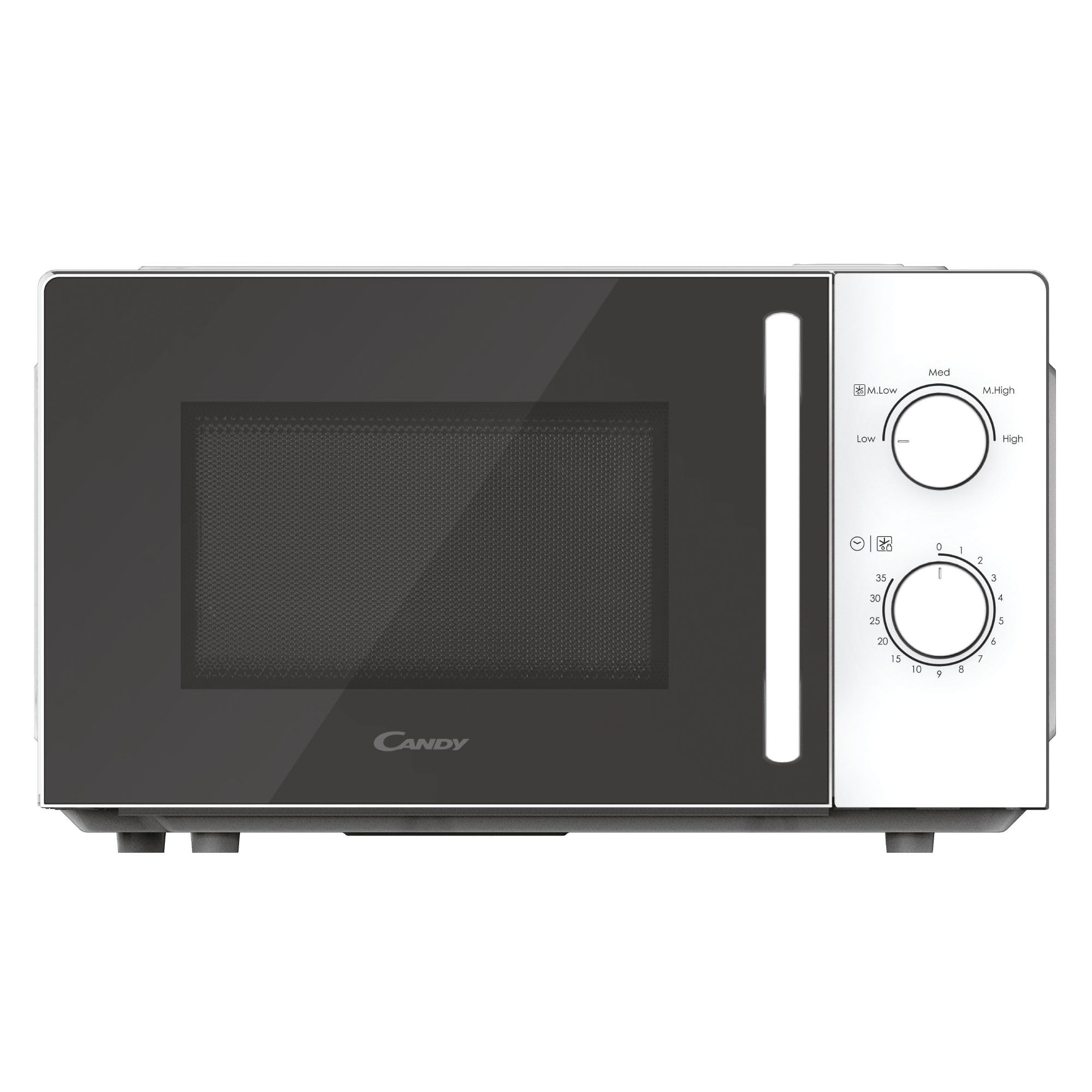 Candy Idea CMW20SMWLI Microwave Oven 700 W 20 L, Defrost Function, Glass Turntable, 5 Power Levels, White and Black, Elegant Design - Image 1