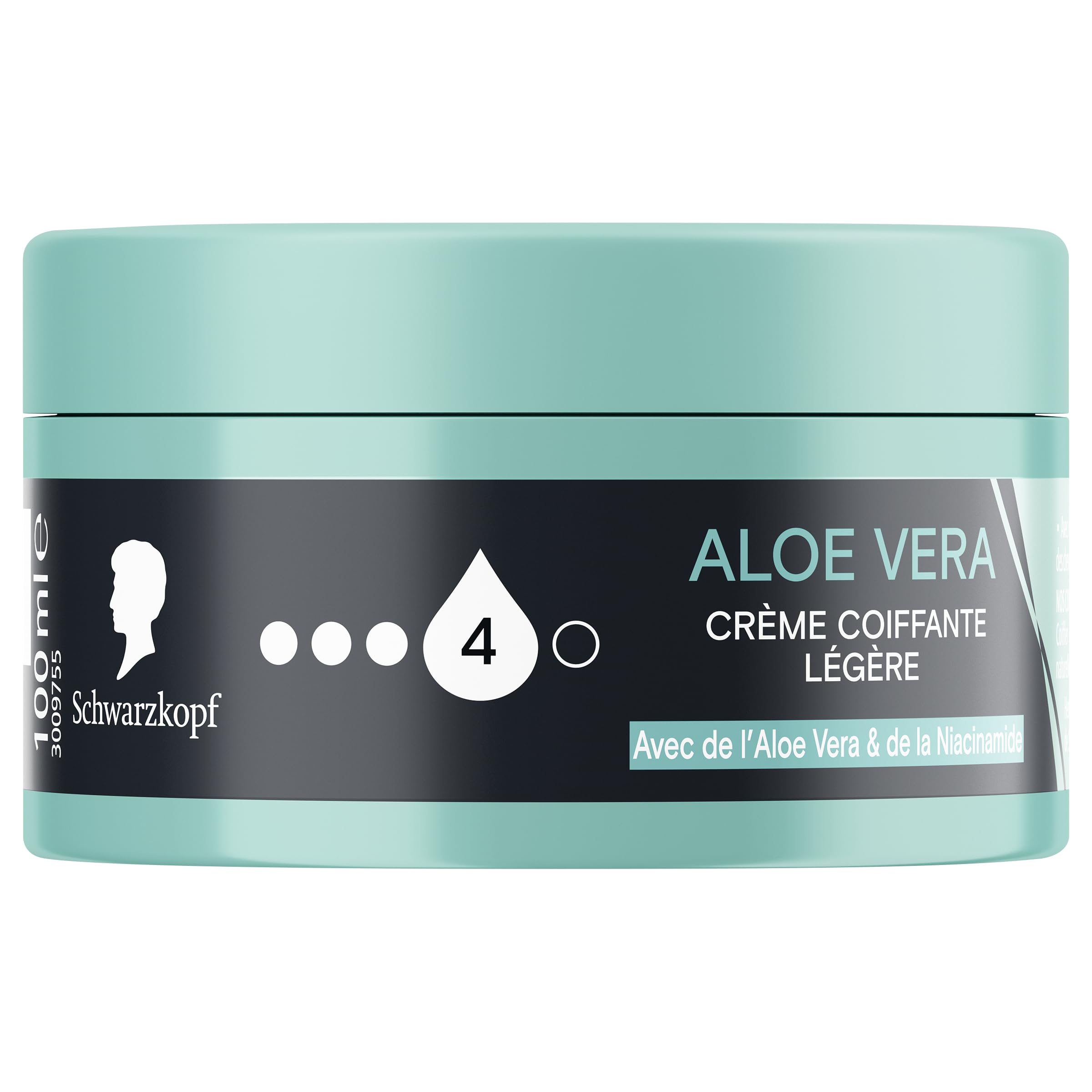 SCHWARZKOPF, Aloe Vera Cream, Light Styling Cream, Aloe Vera and Niacinamide Formula, Moisturizes and Strengthens the Hair, Long Lasting Hold No Sticky Effect, 100 ml - Image 1