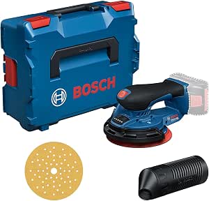 Bosch Professional 18V System cordless eccentric sander GEX 18V-150-3 (with 1 abrasive disc, 1 dust collector box, 1 protective cover, L-BOXX 162, without battery or charger) - Image 1