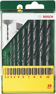 Bosch Accessories 2607019442 HSS-R Drill Bit Set of 10, Black - Image 1