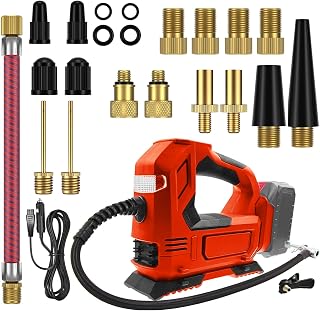 Milwaukee M18 Compresseur de batterie sans fil (sans batterie, sans chargeur) Pompe à air portable avec manomètre numérique pour voitures, motos, vélos, piscines de sport - Image 1