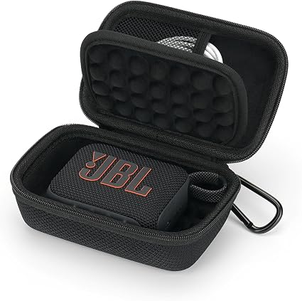 Yinke Protective Case for JBL GO 4/GO3/GO2 Portable Bluetooth Speaker, Hard Storage Bag, Black, Casual - Image 1