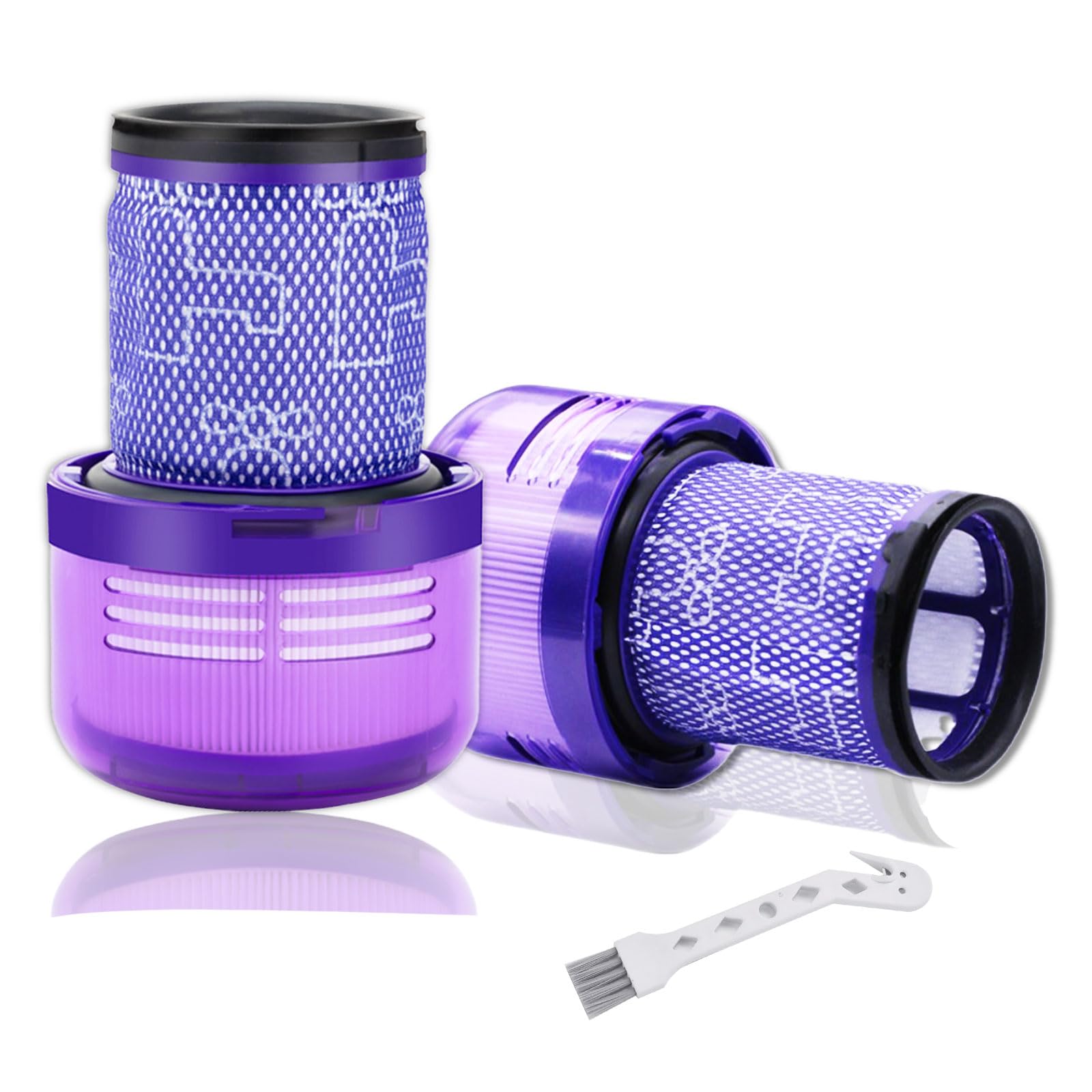 V12 Replacement Filter for Dyson V12 Detect Slim Absolute Vacuum Cleaner, Chonphan Hepa Filter V12 Washable with Cleaning Brush, Replaces # 971517-01 (2 Pieces) - Image 1