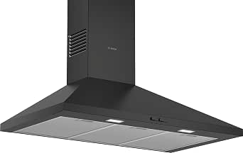 Bosch DWP94BC60 60cm Pyramid Wall Extractor Hood with 1 Motor, 3 Suction Speed, Quiet, Black          [Energy Class D] - Image 1