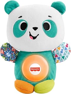 Fisher-Price Parlez-Moi Baby Panda Joue avec Moi, Jeu éducatif avec lumières et Sons, Jouet pour Enfants 9+Mois, GVN32 - Français - Image 1