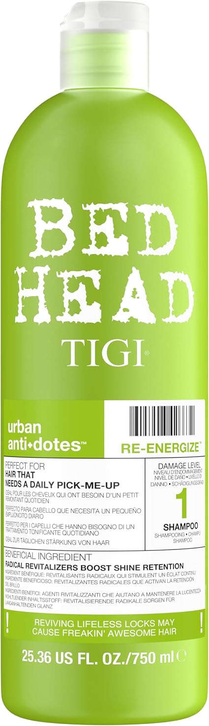Bed Head by Tigi Urban Antidotes Re-Energise Daily Shampoo For Normal Hair, 750ml - Image 1