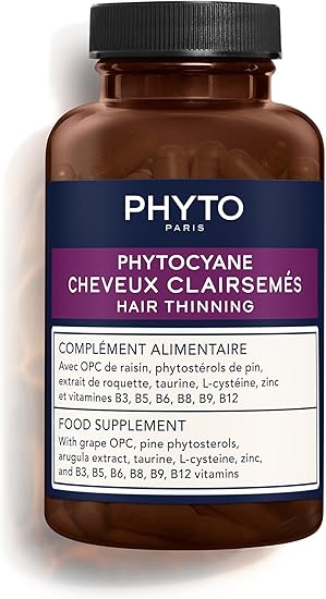PHYTO Cyane Anti-Hair Loss 84 Caps Treatment 3 Months (Severe and Progressive Hair Loss - Hair Loss, Growth, Density) - Image 1