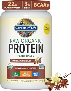 Organic Vegan Protein Powder with Vitamins and Probiotics – Raw Protein Shake, Sugar Free, Chocolate, 20.5 Ounce (580 g) - Image 1