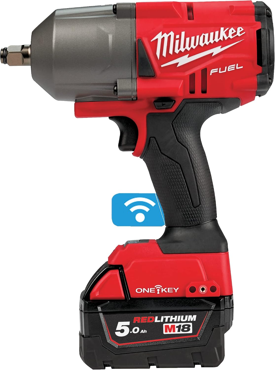 Onefhiwf12-502x Milwaukee Fuel One Key M18 Shock Nutrunner – 2 x 18V 5.0Ah Batteries – 1 Charger M12-18FC 4933459727 - Image 1