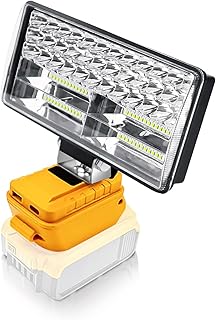 DEWALT 18V/20V Battery Work Light, 90W 5400LM LED Work Light Wireless Portable Projector for Construction Sites, Headlight with Type-C Charging for Camping - Image 1