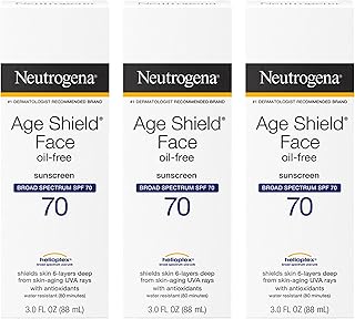 Neutrogena Âge Bouclier Anti-Oxydant Lotion pour le visage avec protection solaire à large spectre SPF 70, pour prévenir les hydra-protection signes du vieillissement, 3 fl. oz (Pack de 3) - Image 1