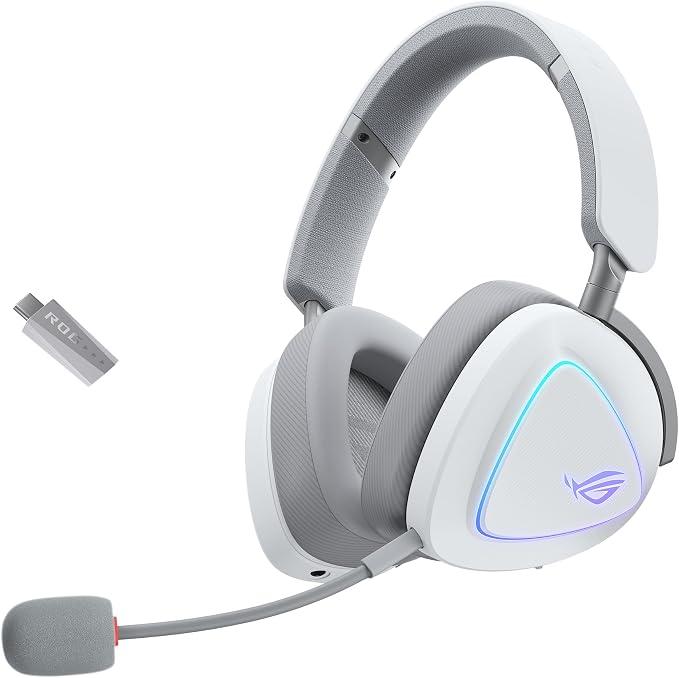 ASUS ROG Delta II White - Wireless Gaming Headset (Official Team Vitality Equipment, Tri-Mode Connectivity, ROG Speednova, 50mm Membranes, Up to 110 Hours of Battery Life, 315g) - Image 1