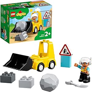 LEGO 10930 Duplo The Bulldozer, Construction Machinery Toy, 2 Years and Above, Fine Motor Game for Boys and Girls - Image 1