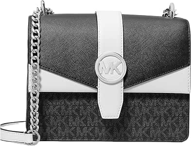 Michael Kors Greenwich Signature Small Leather Crossbody Bag - Combo Black - Image 1