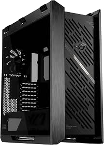 ASUS ROG Strix Helios II GX601S - EATX Gaming Chassis in Aluminium, Diamond Grid Design, 4 Fans, Vertal Cable Management, ARGB Controller, USB-C, Carrying Straps - Black - Image 1