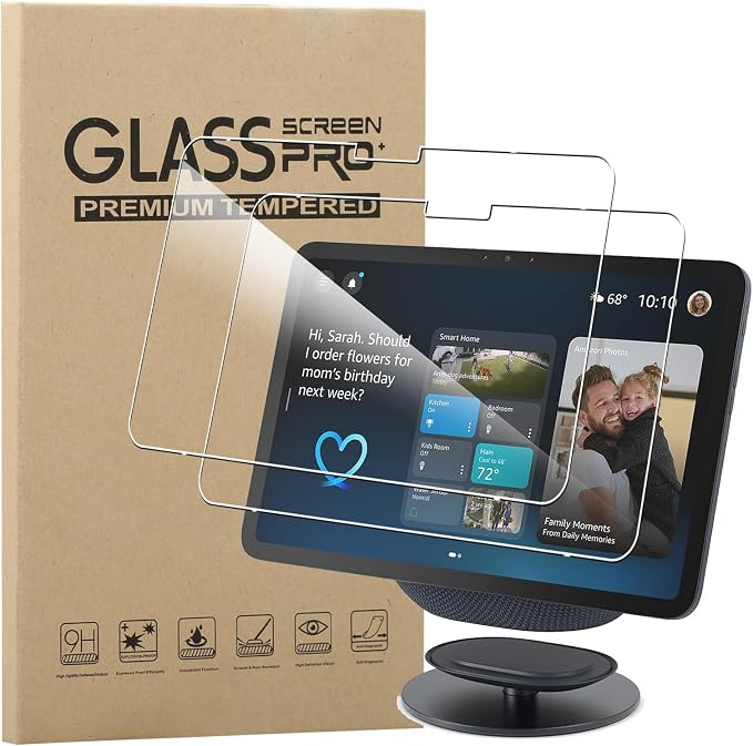 MEMELOKA Verre Trempé pour Amazon Echo Show 11 2025 11 Pouces, 2 Pièces 9H Dureté [Anti-Rayures][sans Bulles][Haute Définition] Protection Écran pour Amazon Echo Show 11 2025 - Image 1