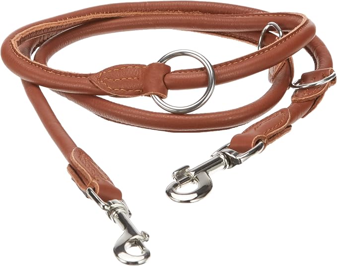 Kerbl Roma Long Dog Lead 200 cm 8 mm Cognac - Image 1