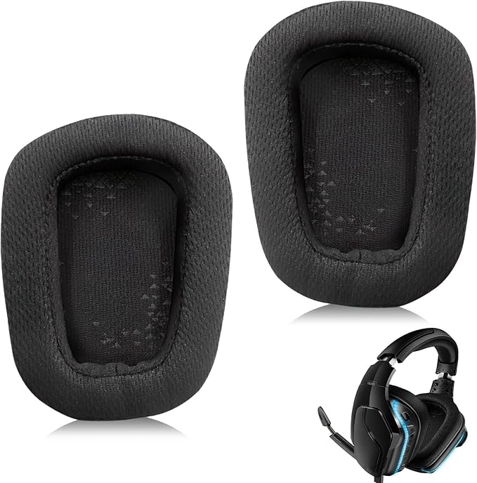 Replacement Fabric Earpads for Logitech Gaming Headphones, Superior Comfort, Improved Sound Quality, Easy Installation, Compatible with G933, G935, G633, G633S, G930, G635, G430 - Image 1