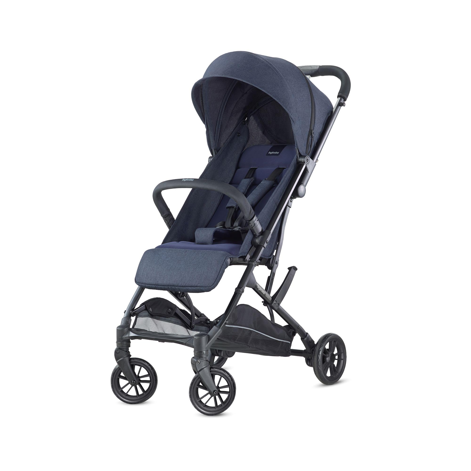 Inglesina Sketch Lightweight Compact Pushchair, Blue, Comfortable, Up to 17 kg, One-Handed Folding, UPF 50+ - Image 1