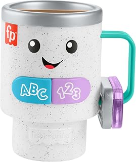 Interactive Learning Toy Coffee Cup It's Time to Learn Laugh & Awake, with Lights and Music, Multilingual Version, Children's Toy, From 6 Months, HXF49 - Image 1