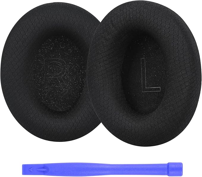 Replacement Ear Pads for Razer Kraken V4 / Razer Kraken V4 Pro Gaming Headset by MMOBIEL - Memory Foam and Mesh Cushion Headphone - Replacement Ear Pads - Black - Image 1
