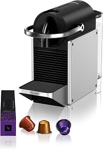 De'Longhi Nespresso De'Longhi Pixie EN127.S Coffee Machine with Nespresso Capsule System, Eco Mode, Espresso and Lungo Coffee, Compact Design, Pressure 19 Bar, 1260 W, Silver - Image 1