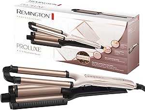 Remington Hair Curler [Adjustable Cylinder: 4 Wave Styles] PROluxe (Ceramic Coating,OPTIheat Technology: Targeted Constant Heat,Digital Temperature Control 150-210℃) CI91AW - Image 1