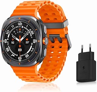 Samsung Galaxy Watch Ultra, Montre Connectée Intelligente, Suivi de Santé, Suivi Sportif, 47mm, 4G, Gris Titane, Galaxy AI, Chargeur Secteur Inclus (Version FR) [Exclusivité Amazon] - Image 1