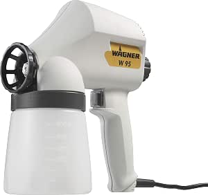Wagner W 95 Paint Gun for Solvent & Water-Based Paints Indoors & Outdoors, 600ml Tank, 10m2-15min, 70W - Image 1
