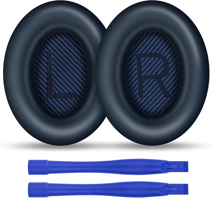 Ainiv Replacement Ear Pads for Bose Headphones, Replacement Earpiece Compatible with Bose QuietComfort 35 (QC35) and Quiet Comfort 35 II (QC35 II) Over-Ear Headphones (Blue) - Image 1