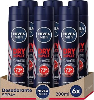 Nivea Men Dry Impact W2 Deodorant 6 x 200 ml - Image 1