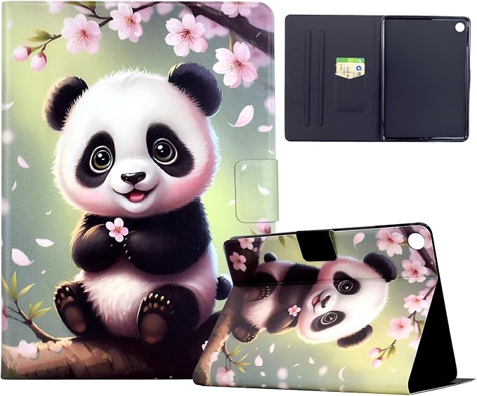 CASAFUNY Case for Samsung Galaxy Tab A9+/A9 Plus 11 Inch 2023 Protective Case Cover with Auto Sleep/Wake Up Case Tablet Samsung Galaxy Tab A9+ Plus SM-X210/X216/X218, Cherry Panda - Image 1