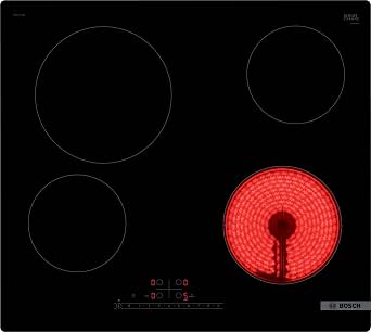 Bosch PKE611FN8E - Series 6 - Electric Hob - 4 Fireplaces - 60 cm - 6900 W - Black - Image 1