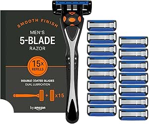 by Amazon mens 5 blade razor with 15 refills - Image 1