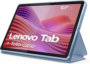Lenovo Tablet | 10.1" Full HD Display | MediaTek G85 | 4GB RAM | 64GB eMMC | Android 14 | Polar Blue | Transparent Protective Case - Image 1