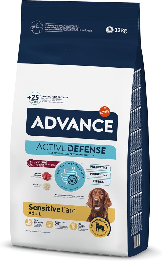 Advance Medium Maxi Sensitive Lamb Dry Food for Medium and Large Breed Dogs with Digestive Sensitivities with Lamb – 12 kg - Image 1