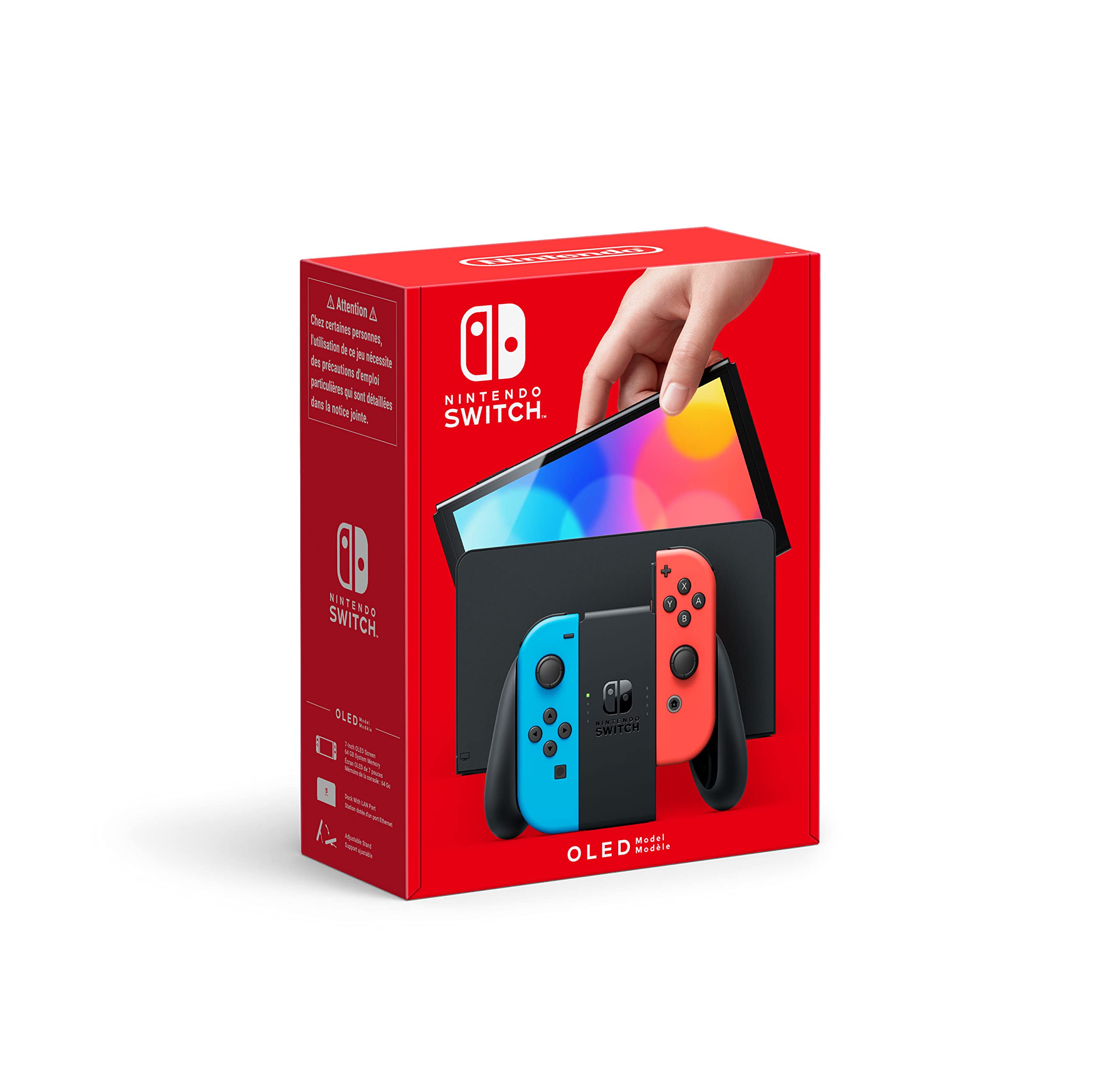 NINTENDO Switch Console - OLED Model - Neon Blue/Neon Red (UK) (Switch) - Image 1