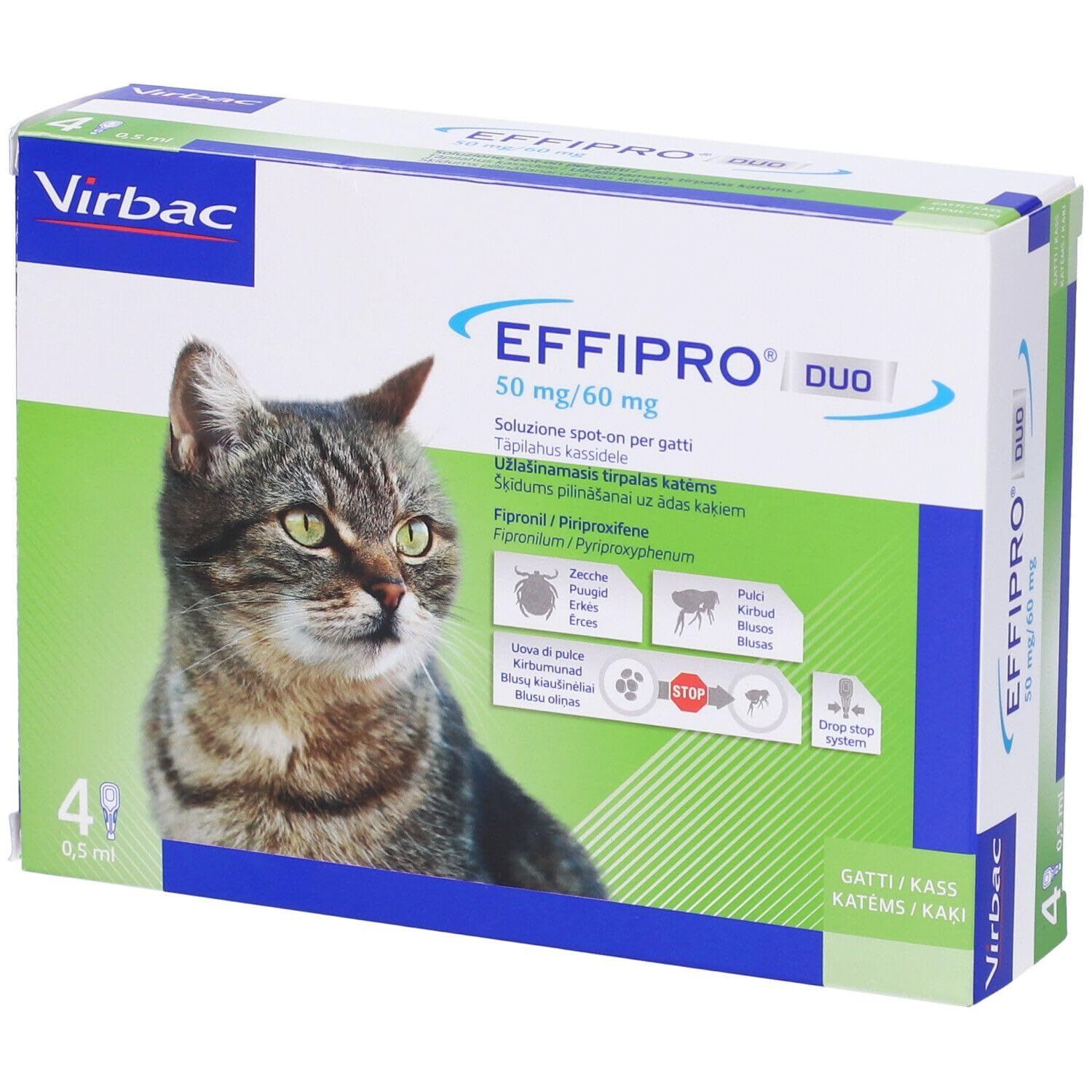 Virbac 104836022 Effipro'Duo Cat 4Pip - Image 1