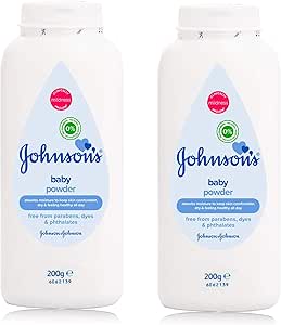 Johnson's Baby Johnson's Baby Talc, Multipack of 2 | Clinically proven talc for newborn's delicate skin | Leaves skin soft and smooth | 2x200g - Image 1