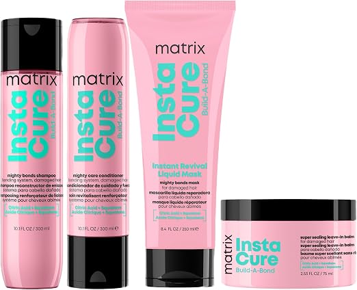 MATRIX - Repair routine - Shampoo + Conditioner + Mask + Balm - Repairs and strengthens bonds, softens and smooths - Instacure Build-A-Bond - Image 1