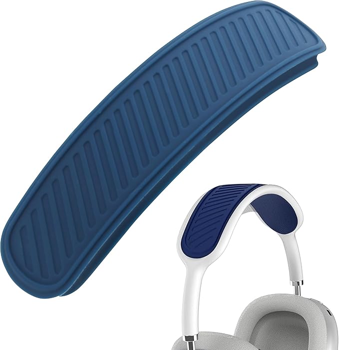 Washable Silicone Headband Cover Replacement Compatible with Apple AirPods Max Earbud, Soft and Comfortable, Dark Blue - Image 1