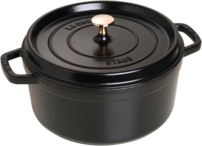 Staub 5 Quart Round Casserole Dish, Black by Staub - Image 1