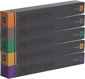 NESPRESSO Assortment of 50 Capsules - 10x Volluto, 10x Arpeggio, 10 Capriccio, 10x Roma, 10x Livanto - Image 1