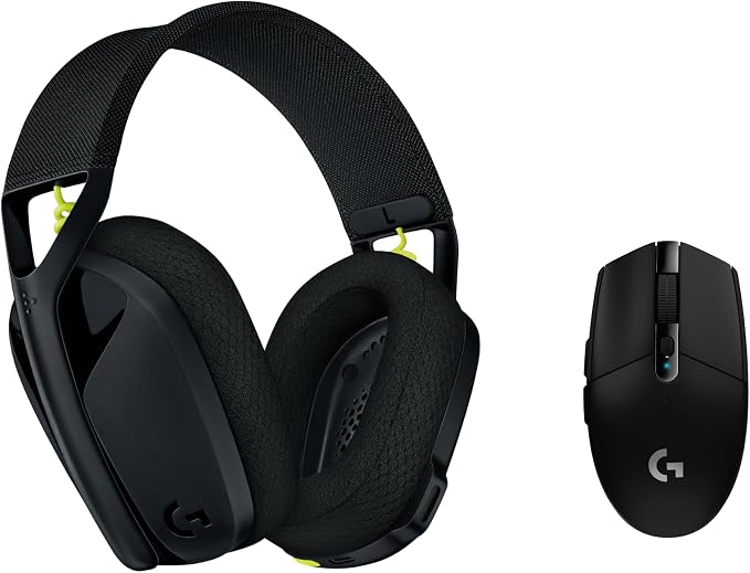 Logitech G 305 Wireless Gaming Mouse + Logitech G435 Lightspeed and Bluetooth Wireless Gaming Headset, Black - Image 1