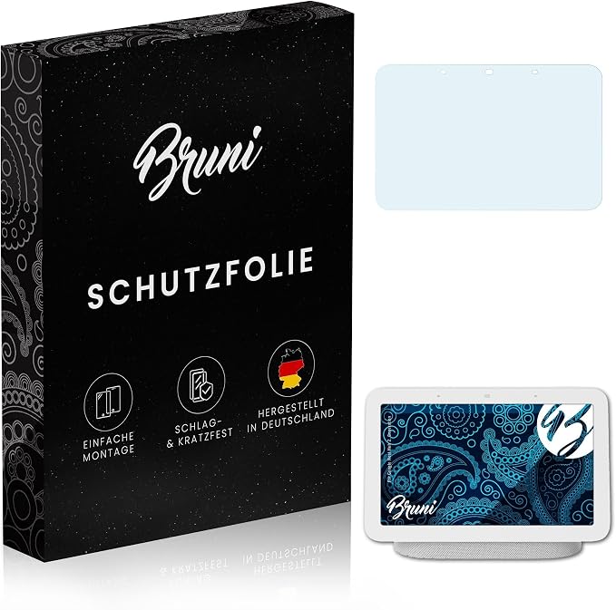 Bruni Screen Protector Compatible with Google Nest Hub 2. Generation Screen Protector, Crystal Clear Screen Protector (2X) - Image 1