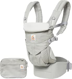 Ergobaby Omni 360 Ergonomic Baby Carrier for Newborn, 4-Position Back and Belly (Pearl Grey) - Image 1