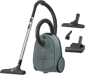 Electrolux 600 Clean, Aspirateur avec Sac, Commandes aux pieds, 50% de Plastique Recyclé, Filtre Hygiène 12 Lavable, Cordon 12m XXL, EB61C4OG, Vert Océan - Image 1